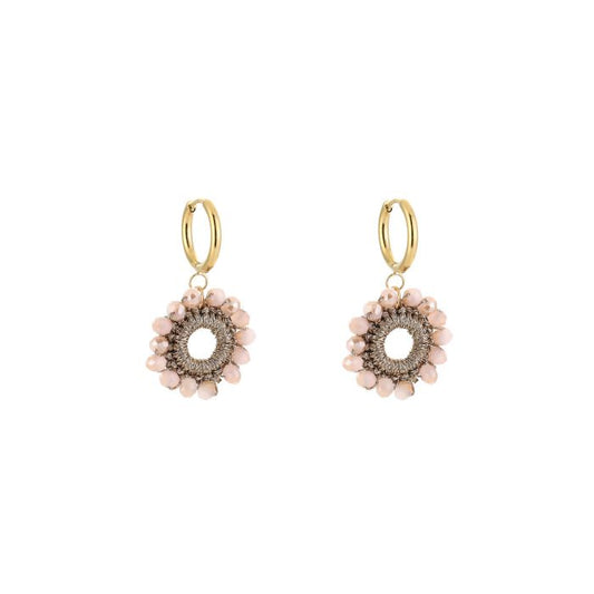 Oorbellen rondje - Roze