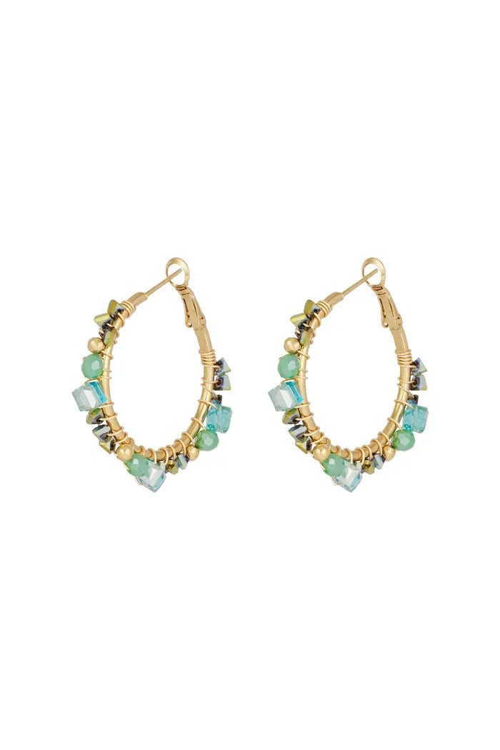 Oorbellen majestic dream - groen