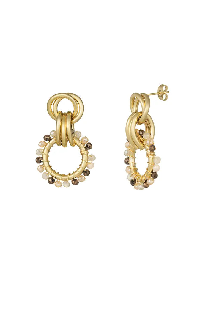 Oorbellen happy elegance - beige