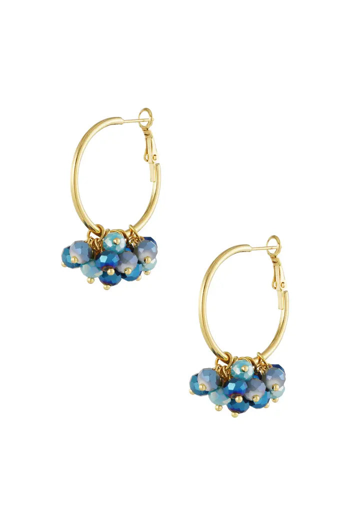Oorbellen bead it up - Blauw