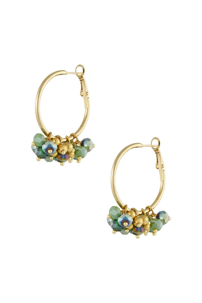Oorbellen bead it up - groen