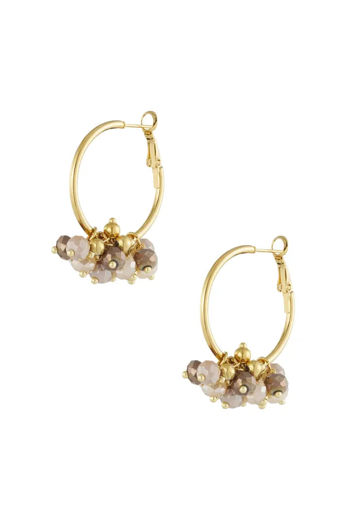 Oorbellen bead it up - beige