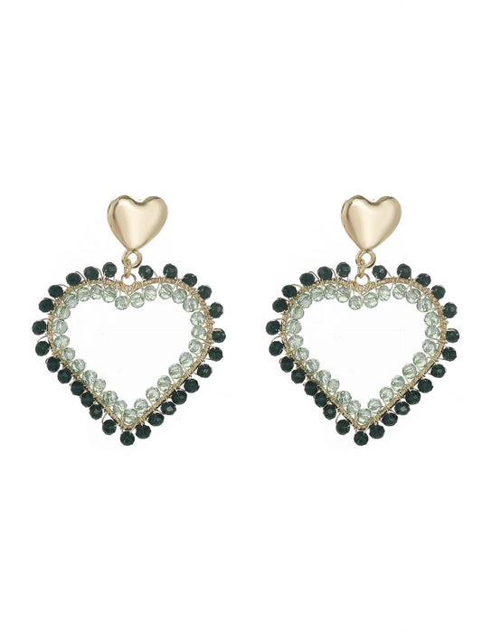 Oorbellen Hart - Groen