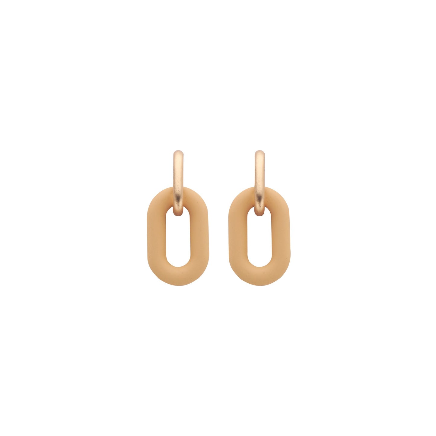 Biba Oorbellen Schakel - Beige