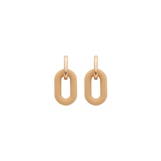 Biba Oorbellen Schakel - Beige