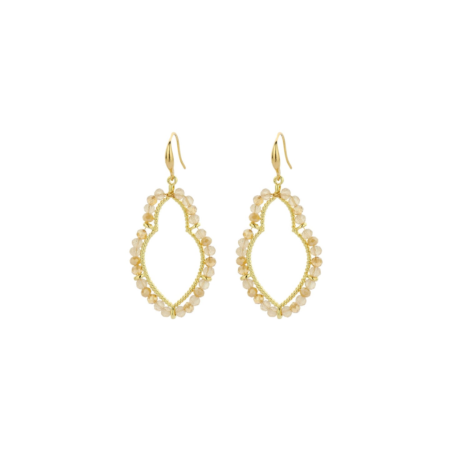 Biba Oorbellen druppel - Beige