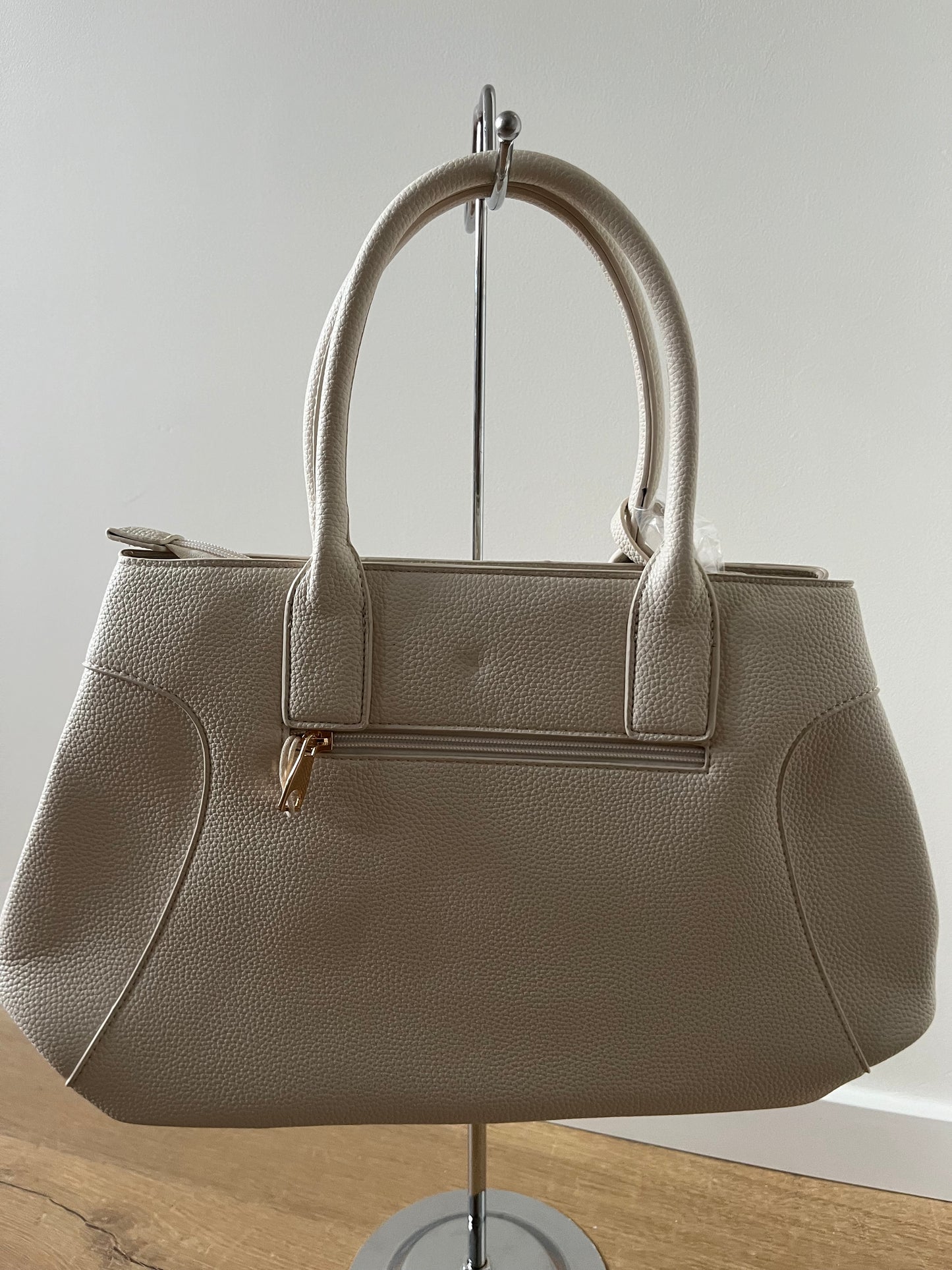 Schoudertas met slotje - Offwhite