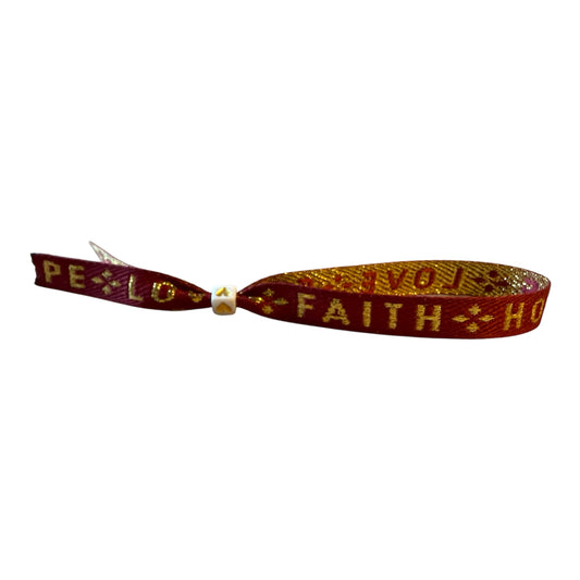 Lintarmbandje - Hope Faith Love