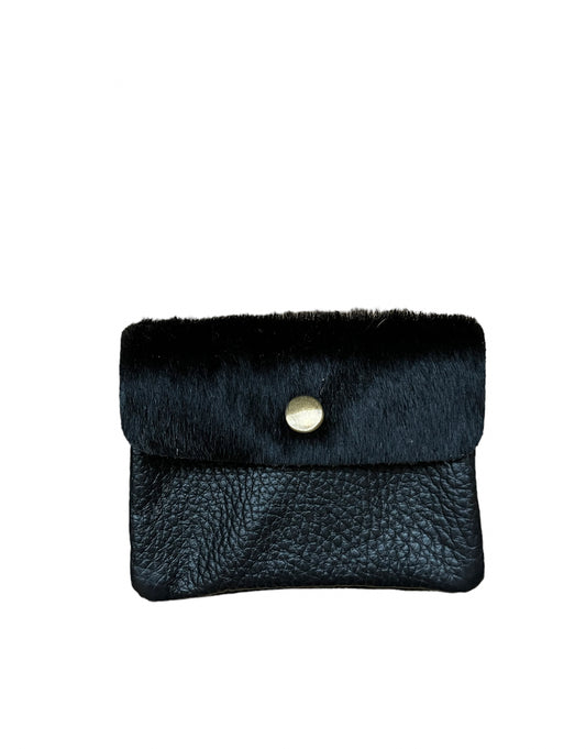 Lisa Small Portemonnee - Zwart Vacht