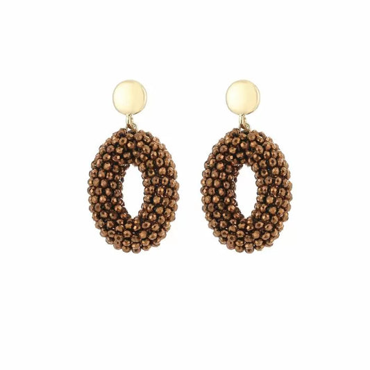 Oorbellen Druppel - Bronze