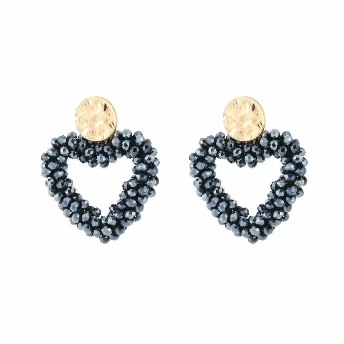 Oorbellen Hart - Navy