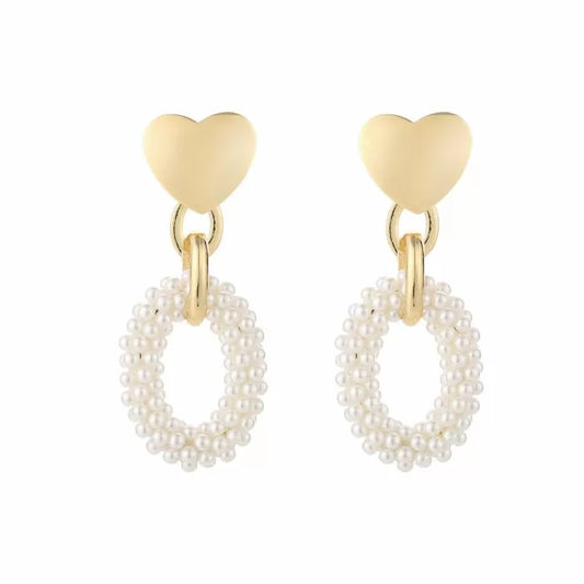 Oorbellen Hart - Parel