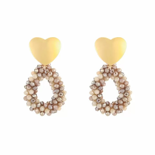 Oorbellen Hart - Purple Mix