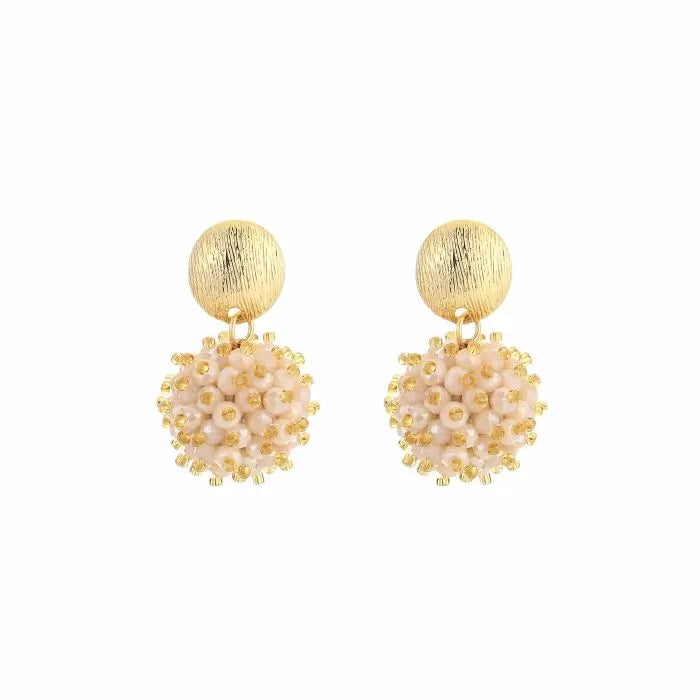 Oorbellen Bol - Beige