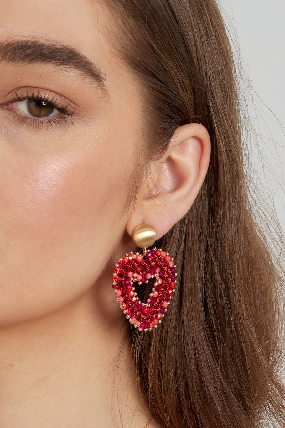 Oorbellen Love All The Way - Rood