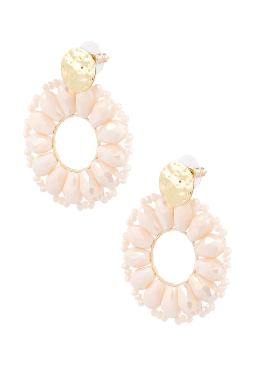 Oorbellen Madelief - Beige