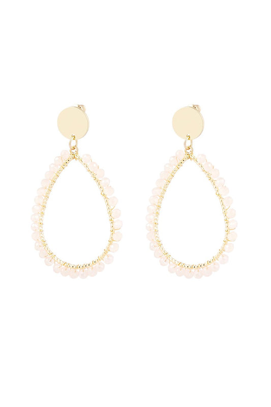 Ovale oorbellen - Naturel