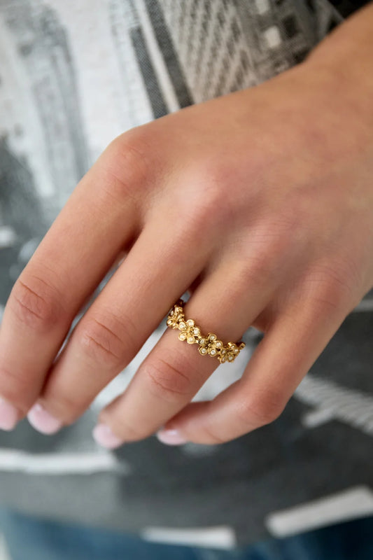 Ring Madeliefjes - Goudkleurig