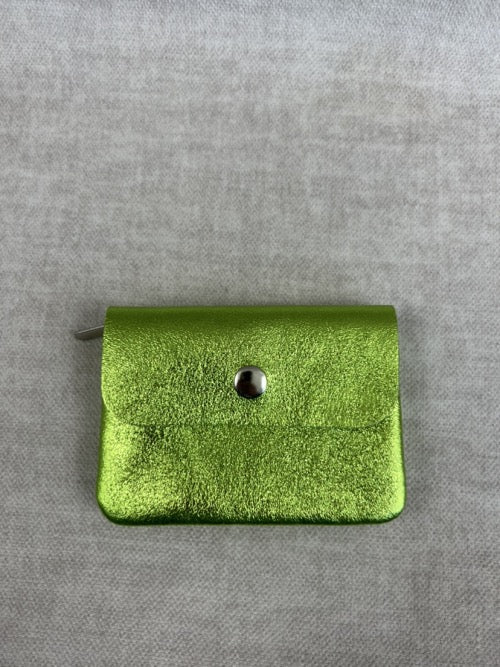 Blush Small Portemonnee - Metallic Appelgroen