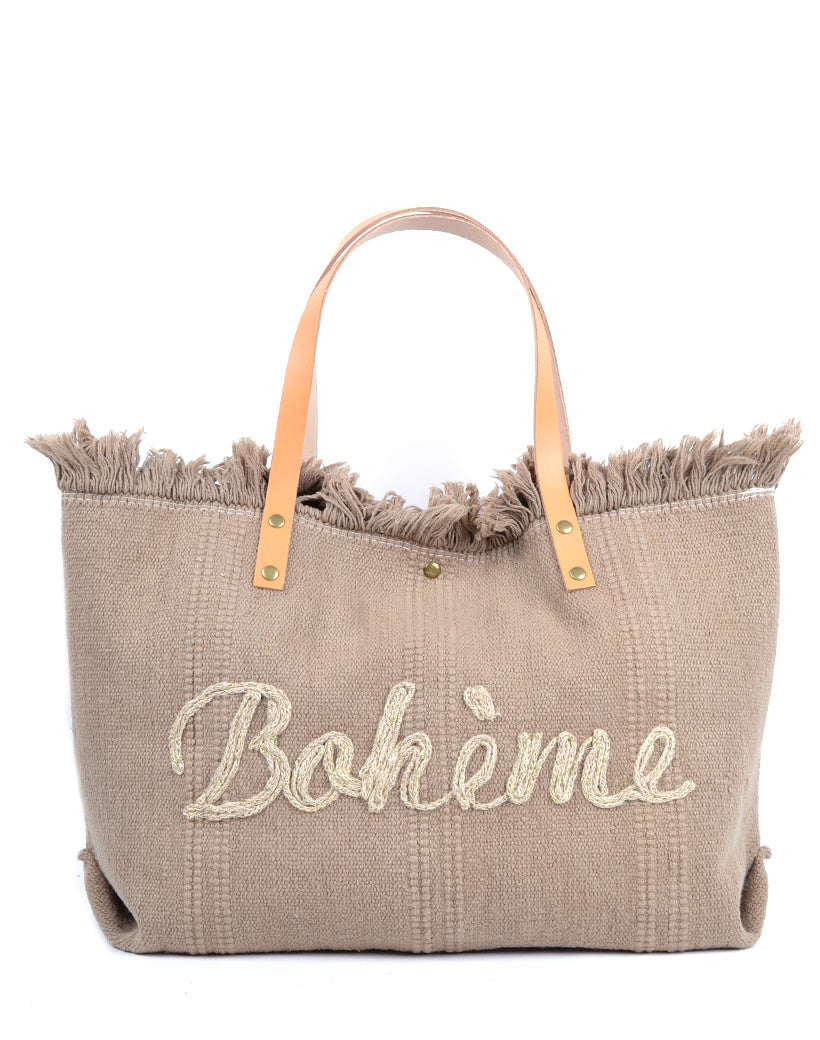 Strandtas Boheme - Taupe