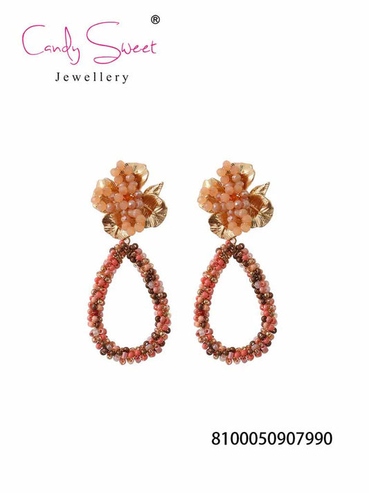 Oorbellen bloem ovaal