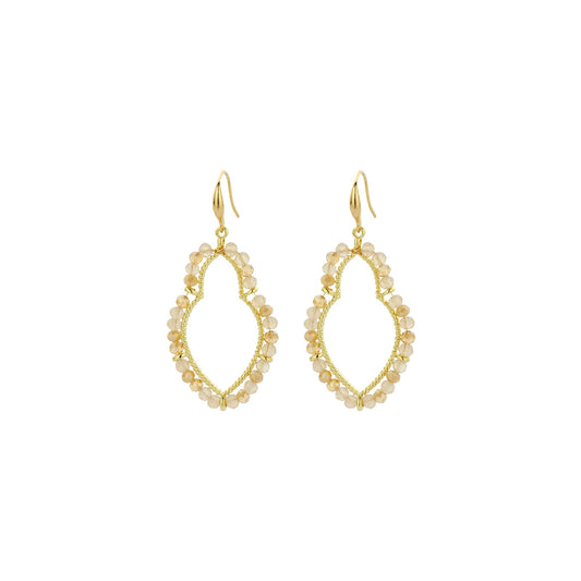Biba Oorbellen druppel - Beige