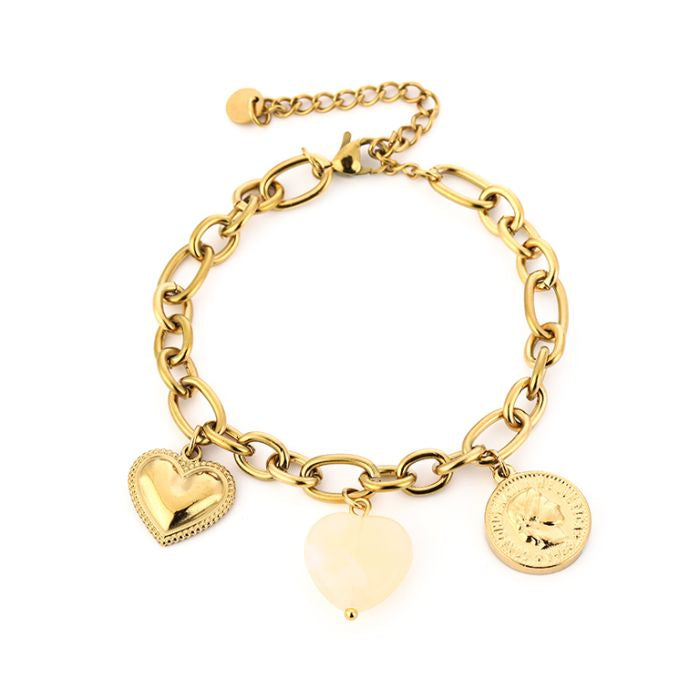Bedelarmband Beige