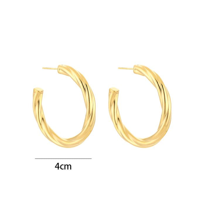 Oorbellen Twisted Hoop