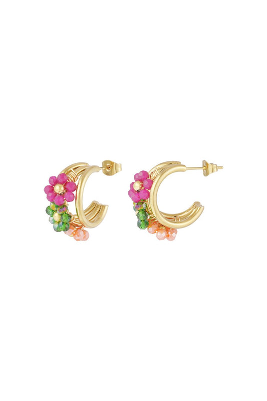 Oorbellen little bloom - Multi