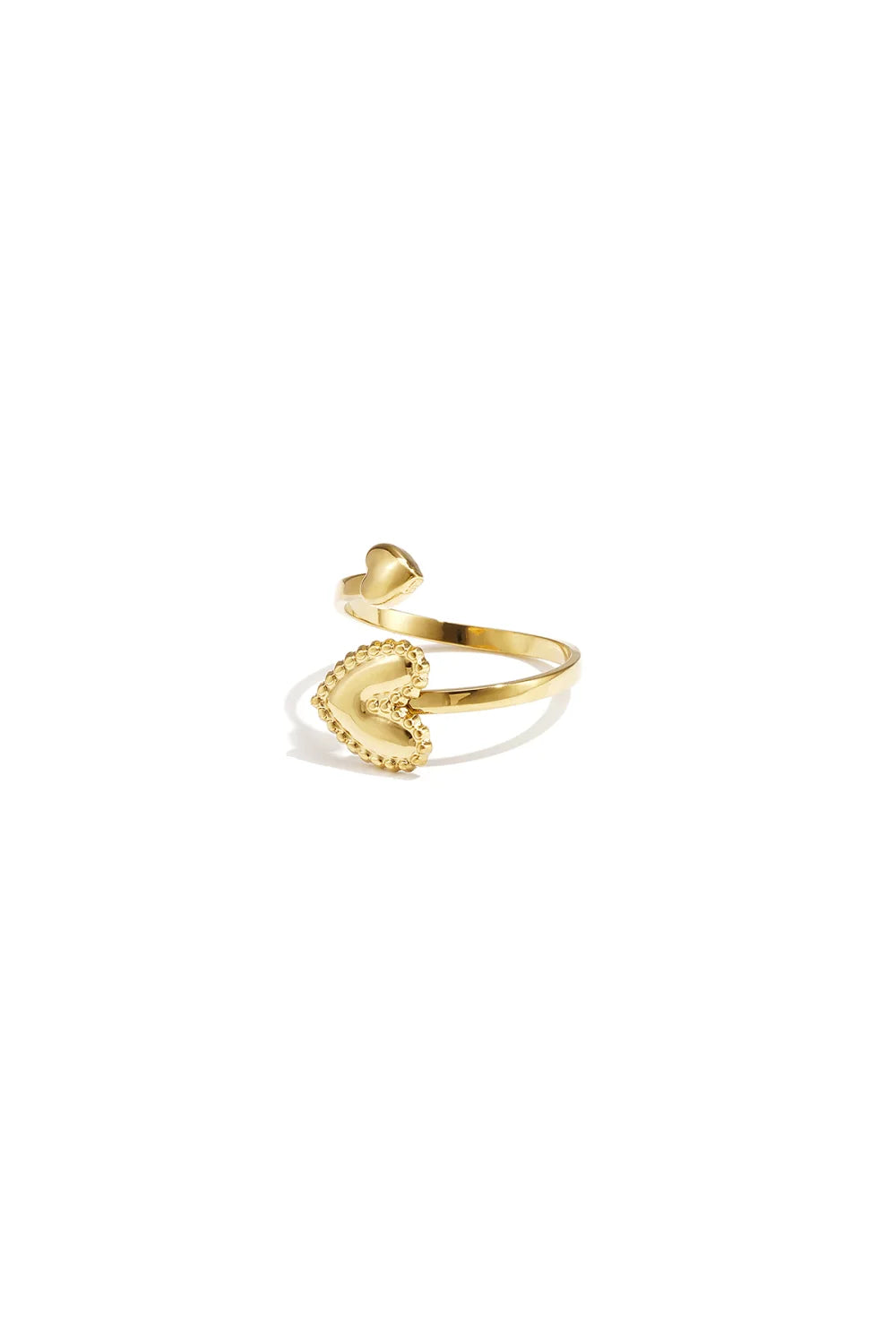 Ring Double Hearts - Goudkleurig
