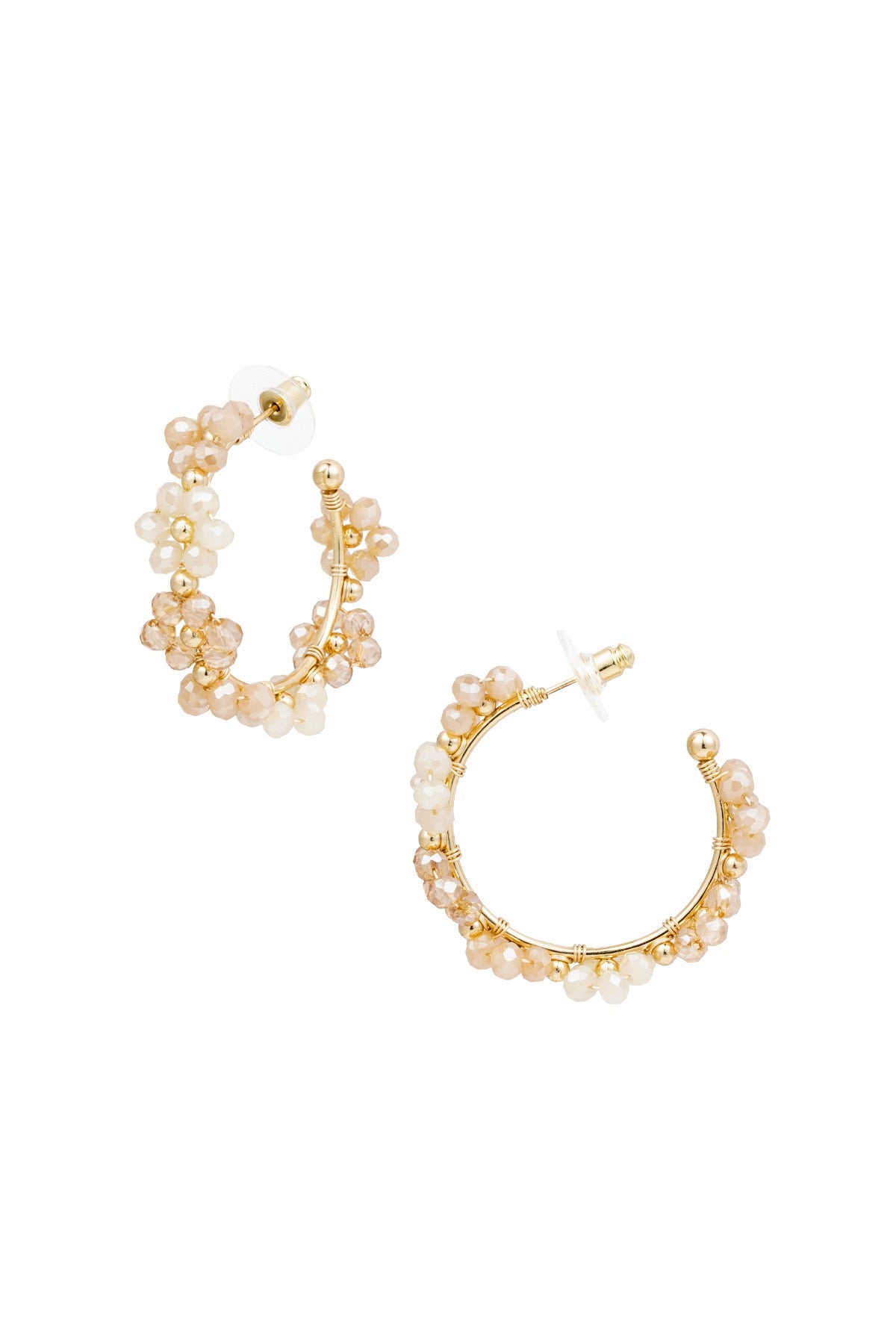 Oorhangers Bloemetjes - Offwhite