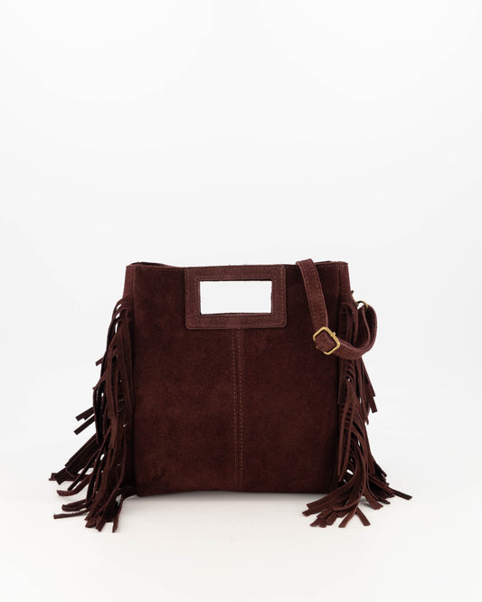 Tas Sylvie - Burgundy Echt Suède