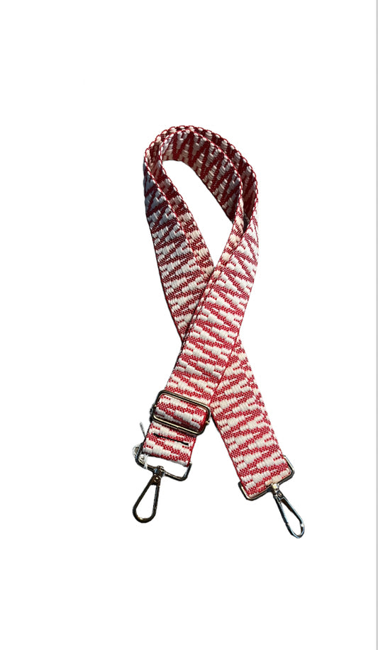 Bag strap - Zigzag Rood